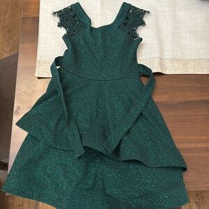 Beautiful girls formal dress in green